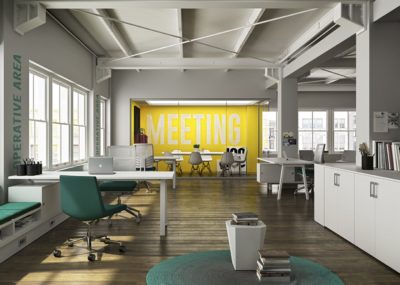 Sagal Group Furniture in a modern rustic style office environment
